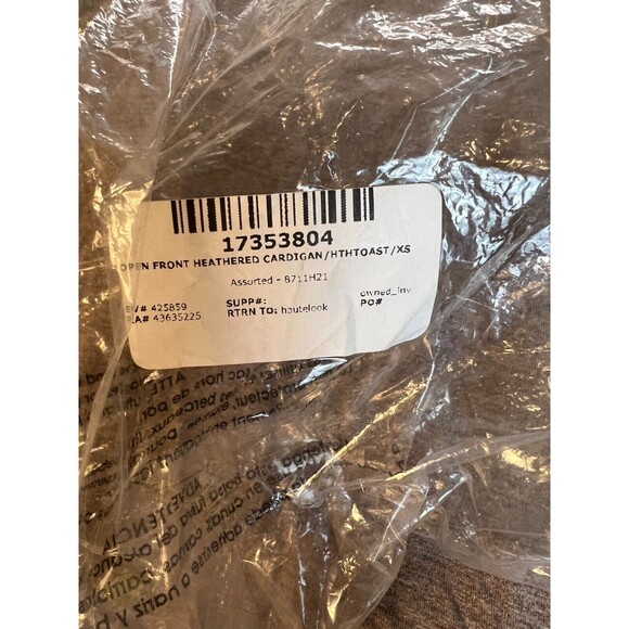 Max Studio Open Front Heathered Cardigan Womens XS Brown Long Draped Casual NWT - Picture 6 of 6